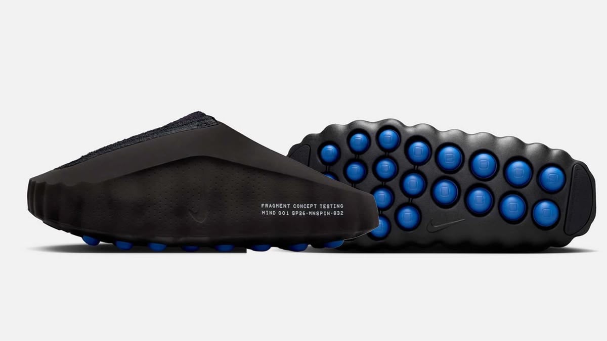 Nike x Fragment Design Mind 001 Mules - Black & Royal Blue